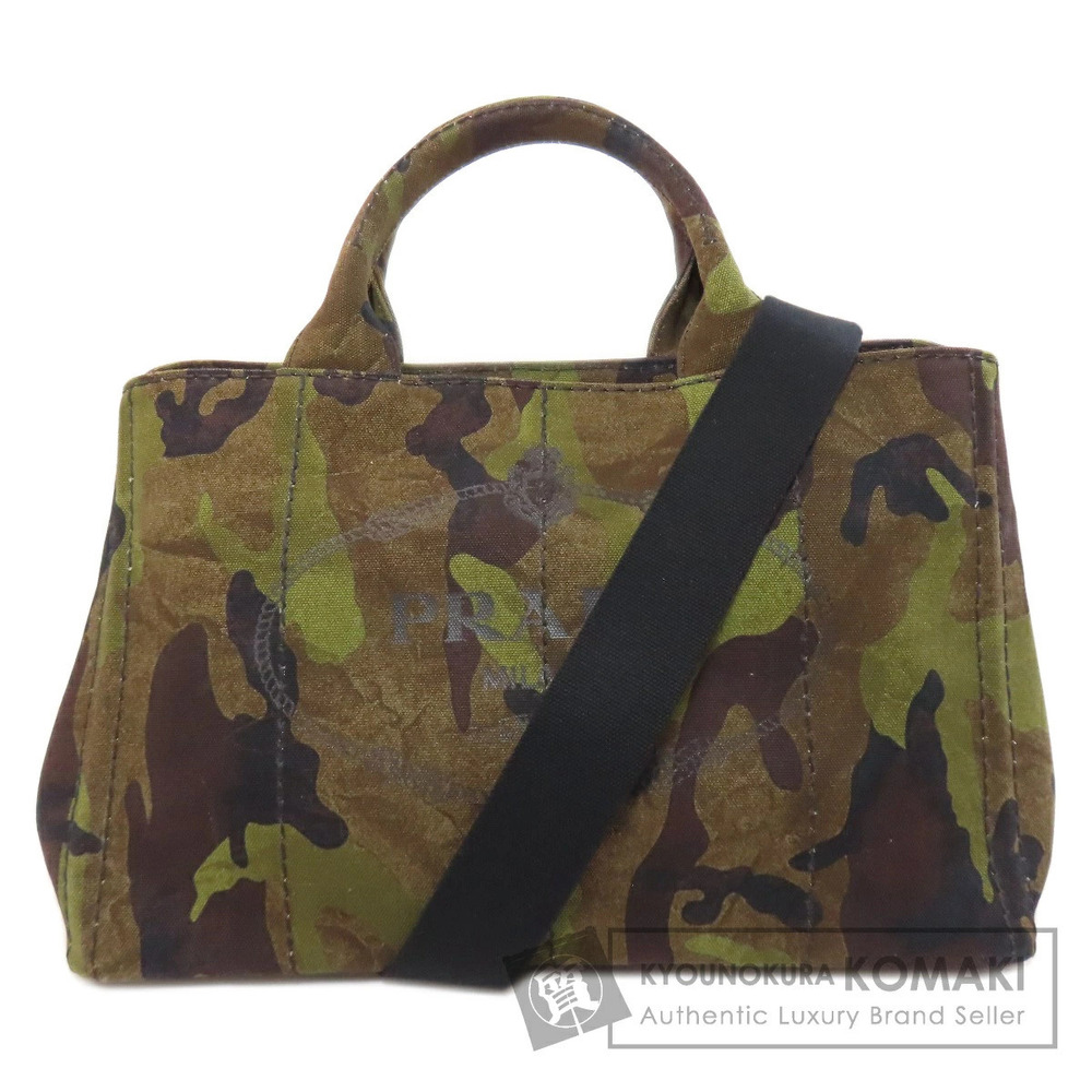 Prada Canapa Camouflage Handbag Canvas